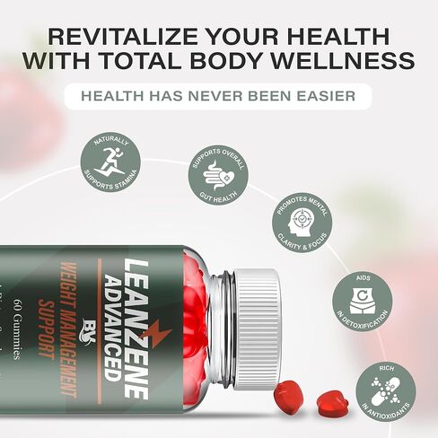 BLUE VIBE LeanZene Advanced Keto ACV Gummies, Lean Zene Advanced Natural Keto Wellness Support Formula Gummies, LeanZene Keto ACV & Overall Health Support Supplement (2 Pack - 120 Gummies) in Kuwait