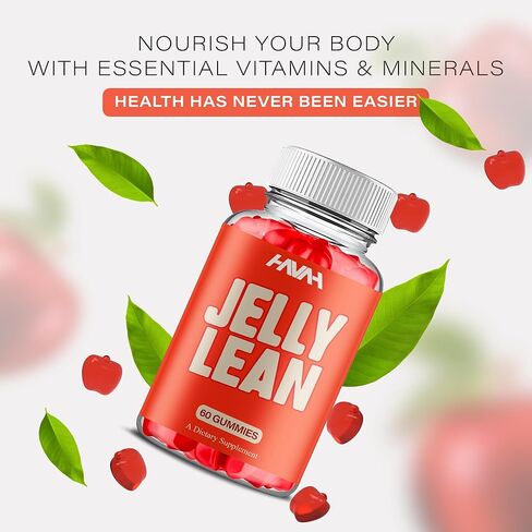 Jelly Lean Gummies، Jelly Lean الحد الأقصى من القوة الشاملة لدعم الصحة والعافية، ملحق صيغة دعم الصحة والعافية، JellyLean Keto ACV وملحق دعم إدارة الصحة العامة (5 عبوات - 300 علكة) in Kuwait