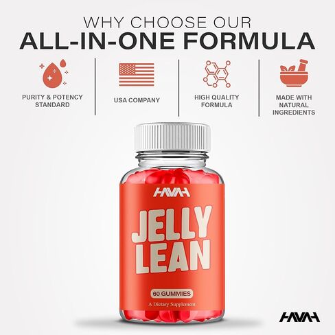 Jelly Lean Gummies، Jelly Lean أقصى قوة مكملة لدعم الصحة والعافية بشكل عام، JellyLean Keto ACV وملحق دعم إدارة الصحة العامة (3 عبوات - 180 علكة) in Kuwait