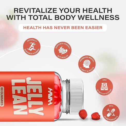 Jelly Lean Gummies، Jelly Lean أقصى قوة مكملة لدعم الصحة والعافية بشكل عام، JellyLean Keto ACV وملحق دعم إدارة الصحة العامة (3 عبوات - 180 علكة) in Kuwait