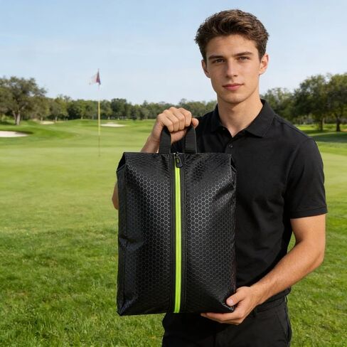 حقيبة أحذية مقاومة للرائحة، حقيبة أحذية مقاومة للرائحة للسفر مع الفحم المنشط مثالية لألعاب كرة القدم الرياضية والجولف والجيم والبيسبول (S1-43) in Kuwait