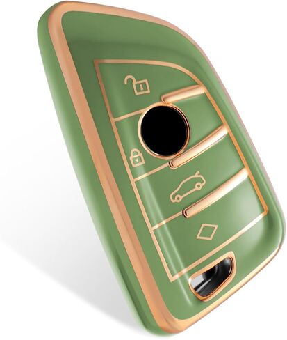 for BMW 3/4 Buttons Key Fob Cover,Soft TPU Key Fob Cover Case Compatible with BMW 1 3 4 5 6 7 Series X1 X3 X4 M5 M6 GT3 GT5(Black) in Kuwait