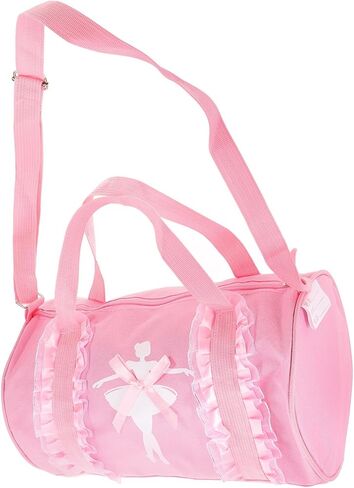 Ballet Dance Bag Single Shoulder Portable Pink with Short Lace Pattern Dance Shoulder Bag for Gymnastics in Saudi Arabia
