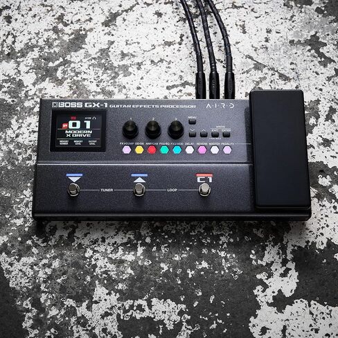 بوس جي اكس-1 | معالج تأثيرات الجيتار المحمول للغاية | مليئة بالمضخمات والمؤثرات المميزة | محرك الصوت AIRD المتميز | مثالية لعازفي الجيتار المبتدئين | اتصال بلوتوث | خيارات طاقة متعددة الاستخدامات in Kuwait