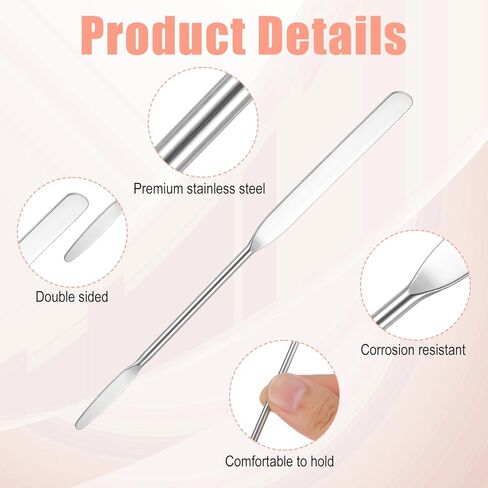 3 Pack Lab Spatula, Small Metal Spatula Laboratory Mini Double-Ended Spatulas Micro Square/Round End Spatulas for Laboratory Kitchen and Cosmetic Use in Saudi Arabia