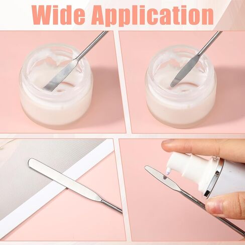 3 Pack Lab Spatula, Small Metal Spatula Laboratory Mini Double-Ended Spatulas Micro Square/Round End Spatulas for Laboratory Kitchen and Cosmetic Use in Saudi Arabia