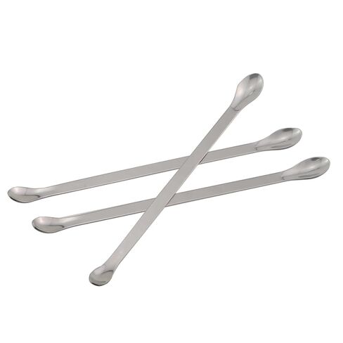 5PCS 20CM Stainless Steel Double Ended Laboratory Sampling Spoons Micro Sampling Spoons Silver Powder Mixing Spatulas Fillers for Material Transfer Chemical Subdivision in Saudi Arabia