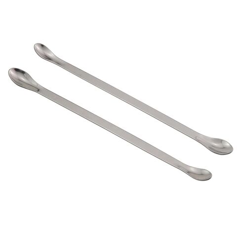 5PCS 20CM Stainless Steel Double Ended Laboratory Sampling Spoons Micro Sampling Spoons Silver Powder Mixing Spatulas Fillers for Material Transfer Chemical Subdivision in Saudi Arabia