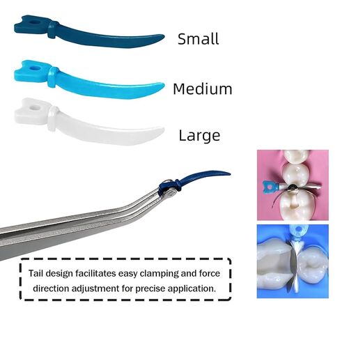 Dental Matrix Holder Clamp Tweezers, Dental Tulwar Wedges Set, 1pcs Matrices Tweezer Forceps+W5 Wedge 72pcs (Wedges) in Saudi Arabia