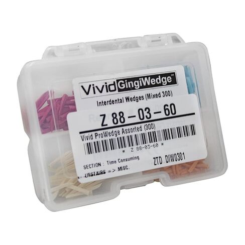 Mixed Dental Fixing Wood Wooden Wedges for Dental Restoration for Matrices - Pack of 300, Vivid ProWedge in Kuwait