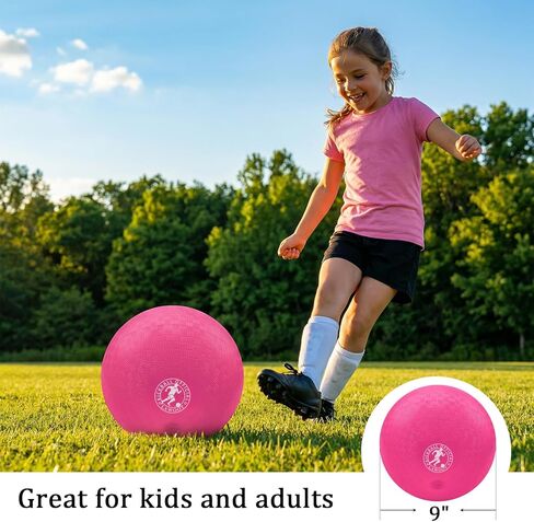 9 Inch Playground Ball Dodgeball Balls Kickball, Pack of 6, 4 Square Balls Dodge Balls for Kids, Kickballs Handball for Indoor Outdoor Games, Includes Pump in Saudi Arabia