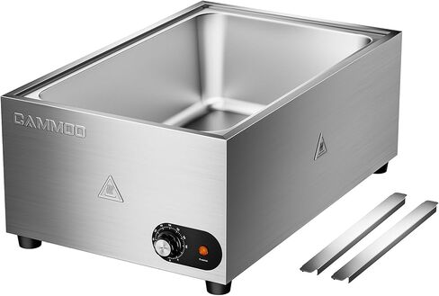 جهاز تدفئة الطعام بالبخار الكهربائي بقدرة 1200 واط، باين ماري 86-185 درجة فهرنهايت درجة حرارة قابلة للتعديل، بخار بوفيه من الفولاذ المقاوم للصدأ على سطح الطاولة، جهاز بخار الطعام التجاري لتقديم الطعام في المطاعم in Kuwait