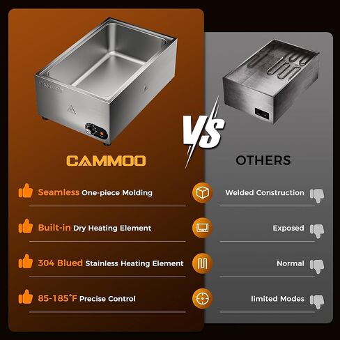 جهاز تدفئة الطعام بالبخار الكهربائي بقدرة 1200 واط، باين ماري 86-185 درجة فهرنهايت درجة حرارة قابلة للتعديل، بخار بوفيه من الفولاذ المقاوم للصدأ على سطح الطاولة، جهاز بخار الطعام التجاري لتقديم الطعام في المطاعم in Kuwait