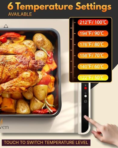 Extra Large Warming Mat for Food (36x15 Inch) with 6 Temperature Levels, Timer, Child Lock Safety and Heat Resistant Pad –Food Warming Mat for Buffets, Chafing Dishes, Parties and Everyday Use in Saudi Arabia