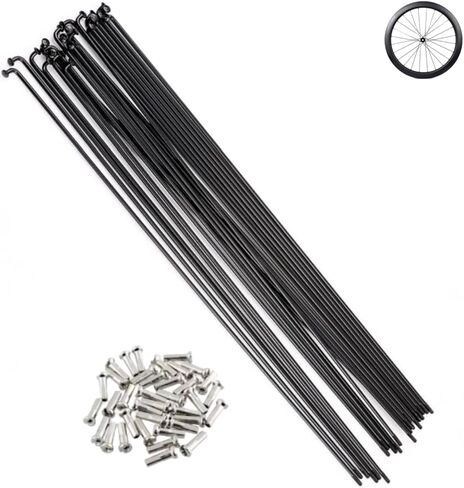 GODLIKE 36Pcs 14G 2mm Black Bicycle Steel Spokes 256-305mm Length with Copper Cap 36pcs Nipples for Bike Wheels Bike Accessories Durable and Easy to Install in Saudi Arabia