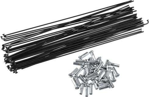 ACROPIX 40 Pcs Bicycle Steel Spokes 14G Bike Spoke 230mm Length with Nipples for Most Bicycle Car Parts in Kuwait