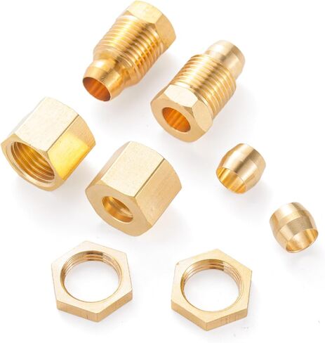 Pilot Burner Tubing, Fireplace Water Heater Pilot Burner Tube Pilot Tubing Replacement Compression Ferrule Parts 7/16-24UNS Female and Male Fitting Kit for Pilot Burner Assembly in Kuwait