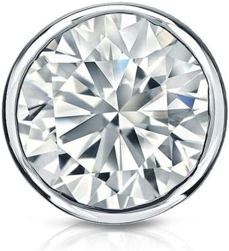 Diamond Wish 18k Gold Round Round Single Diamond Stud arring (1/8 إلى 1CTTW ، H-I ، I1-I2) in Saudi Arabia