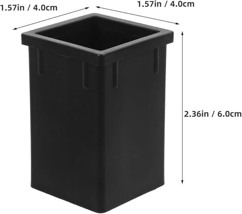 TEHAUX 6Pcs Square Tube Connector Adapter Reducer Sleeves for 1.57X2.36In Square Tubing Connection Durable Hollow Tube Insert Fittings for Construction Industrial Use in Saudi Arabia