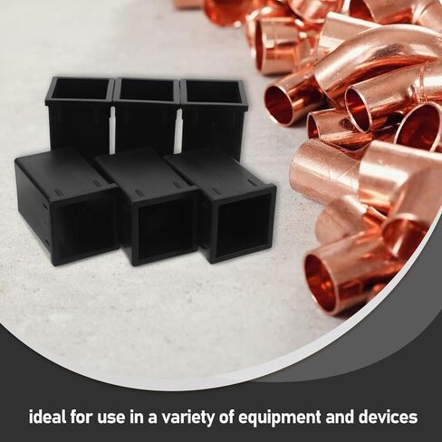 TEHAUX 6Pcs Square Tube Connector Adapter Reducer Sleeves for 1.57X2.36In Square Tubing Connection Durable Hollow Tube Insert Fittings for Construction Industrial Use in Saudi Arabia