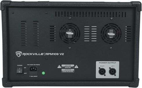 خلاط Rockville RPM109 V2 مزود بـ 12 قناة، ذروة 4800 وات/600 وات RMS x2 @4Ω، تشغيل وتسجيل بلوتوث/USB/SD، 24 مؤثرًا رقميًا، 3 نطاقات EQ لكل قناة، 7 نطاقات ستيريو EQ، للصوت المباشر والاستوديو in Saudi Arabia