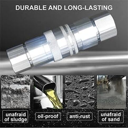 مجموعة قارنات التوصيل/الوصلات الهيدروليكية ذات الوجه المسطح 1/2 بوصة NPT مع أغطية غبار ISO 16028 Standard، Skid Steer Bobcat 1/2 Body Disconnect 2 Sets, DecoHongDi in Kuwait