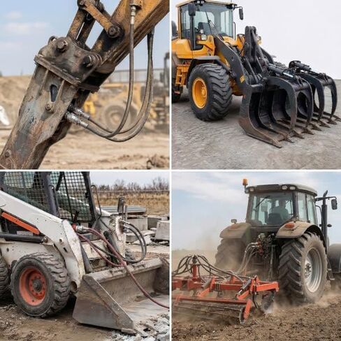 مجموعة قارنات التوصيل/الوصلات الهيدروليكية ذات الوجه المسطح 1/2 بوصة NPT مع أغطية غبار ISO 16028 Standard، Skid Steer Bobcat 1/2 Body Disconnect 2 Sets, DecoHongDi in Kuwait