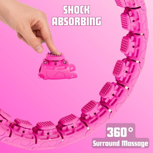 طوق إنفينيتي لفقدان الوزن للبالغين - طوق هولا هوب 2 في 1 قابل للتعديل بحجم كبير مع 28 وصلة قابلة للفصل، طوق هولا للتدليك والتمرين لتمارين اللياقة البدنية الذكية، مناسب للنساء والمبتدئين in Kuwait