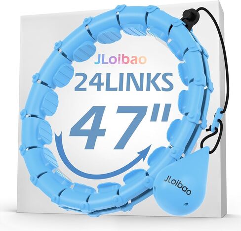 دائرة هولا الموزونة مع 24 وصلة لفقدان الوزن للبالغين، طوق اللياقة البدنية اللانهائي مقاس كبير، للنساء معدات التمارين الذكية in Kuwait