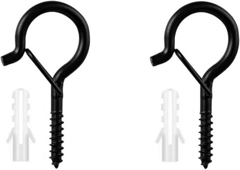 25PCS Sheep Eye Hook with Safety Buckle Q-Type Screw for Hanging Outdoor String Lights Ceiling Storage Pegboard Accessories in Kuwait