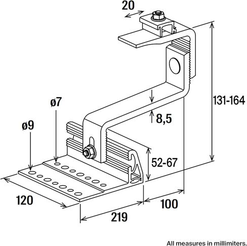 fischer Roof Hooks RH 52-67 HB AL Aluminium Pack of 10 in Saudi Arabia