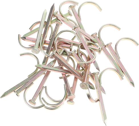 Didiseaon 20pcs 0.52in Water Pipe Fixing Hooks Thickened Ground Stakes Clamp for Garden Hose Tubing Fasteners, Sturdy Nail-in Water Hanger Clips for Outdoor Irrigation Systems in Saudi Arabia
