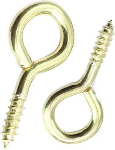 Screw Hooks,Metal in Cup, Brass Sheep Eye Hook Nail 1# 2# 3# 4# 5# 6# 8# 10# 12# Copper Plated O Shaped Self Tapping Screws for DIY(No.10 10pcs) in Kuwait