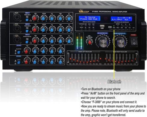 IDOLmain IP-5900 Professional 6000W Karaoke Mixing Amplifier/w Echo & Delay Control, Optical/HDMI Inputs New in Saudi Arabia