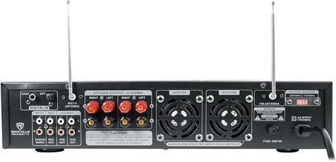 حزمة Rockville RPA70WBT V2: مضخم صوت/خلاط USB بقدرة 1000 واط، مع 2 ميكروفون، (2) زوج من مكبرات الصوت في السقف HC85 مقاس 8 بوصات 700 واط، RCDR10B بطول 10 أقدام من RCA إلى كابل RCA، وكابل RNRMR10 بطول 10 أقدام من TRS إلى RCA، 5 عناصر in Saudi Arabia