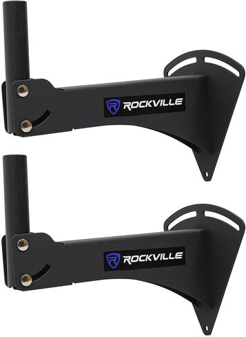 Rockville KPS10 Bundle: (2) 10-in 1200-Watt 3-Way Karaoke Speakers, Wall Brackets, MDF Enclosure, RPW20 Adjustable Wall Mount Brackets, RVSSA1 35mm Speaker Pole Adapter Bracket, 4-Items in Saudi Arabia