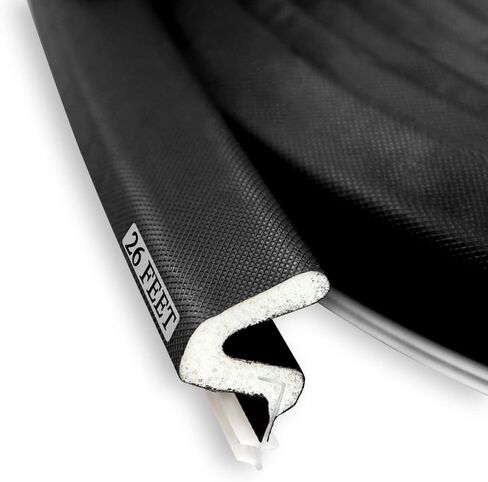 Kerf Weather Stripping Door Seal Strip 26 Ft Q Foam Door Weatherstrip Seal with Slot Card Slot Installation, Easy Cut to Size (Brown) in Kuwait