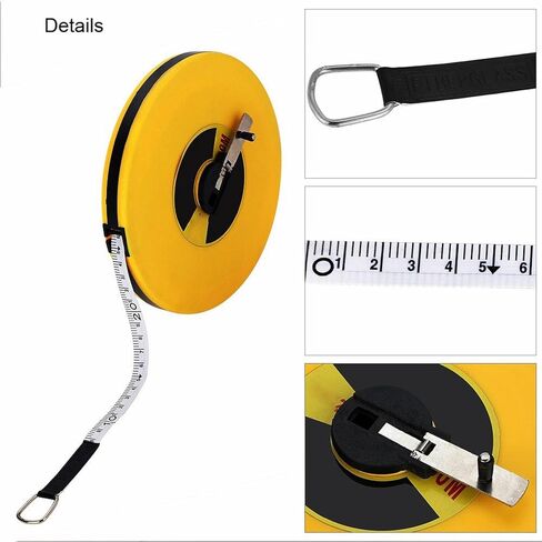 Tape Measures 50 Meters Fibreglass Measuring Ruler Long Tape Measure Tools Household 50m Leather Box Fiber Tool in Saudi Arabia