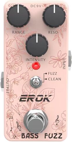 EROK Bass Fuzz Pedal,with Dynamic Band-Pass Filter, Dual Modes (Fuzz/Clean), RANGE/RESO/INTENSITY Knobs,Type Bypass in Kuwait