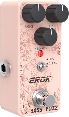 EROK Bass Fuzz Pedal,with Dynamic Band-Pass Filter, Dual Modes (Fuzz/Clean), RANGE/RESO/INTENSITY Knobs,Type Bypass in Kuwait