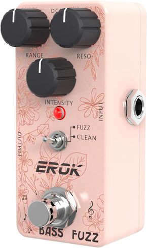 EROK Bass Fuzz Pedal,with Dynamic Band-Pass Filter, Dual Modes (Fuzz/Clean), RANGE/RESO/INTENSITY Knobs,Type Bypass in Kuwait