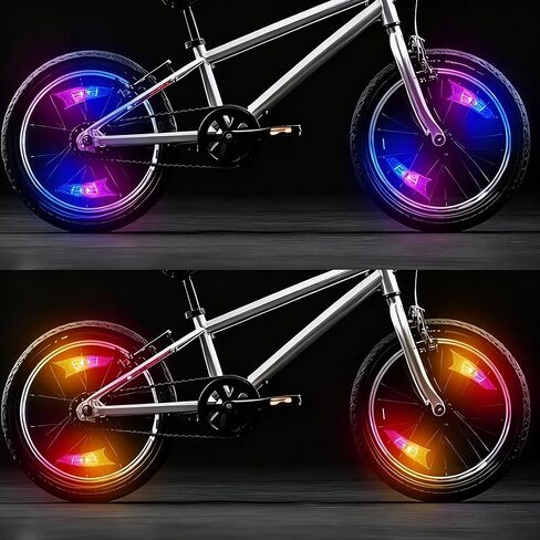 Bike Wheel Lights Rechargeable 2pack,Bike Spoke Light Weatherproof, Adults Kids Bicycle Lights for Wheels,Motion Sensor in Saudi Arabia