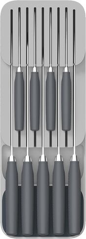 منظم السكاكين من جوزيف جوزيف، يحمل ما يصل إلى 9 سكاكين، منظم المطبخ وتخزين الأدراج - صغير الحجم، رمادي in Kuwait