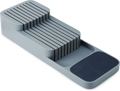 منظم السكاكين من جوزيف جوزيف، يحمل ما يصل إلى 9 سكاكين، منظم المطبخ وتخزين الأدراج - صغير الحجم، رمادي in Kuwait