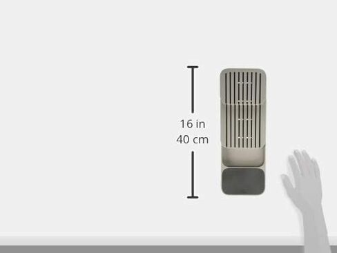 منظم السكاكين من جوزيف جوزيف، يحمل ما يصل إلى 9 سكاكين، منظم المطبخ وتخزين الأدراج - صغير الحجم، رمادي in Kuwait