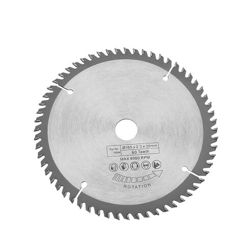 165mm Circular Saw 60 Teeth Professional Tungsten Carbide Wood Cutting Silver High Speed Steel Construction for Wood Metal Plastic Cutting Durable Precise Labor Saving in Saudi Arabia