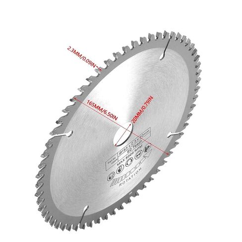 165mm Circular Saw 60 Teeth Professional Tungsten Carbide Wood Cutting Silver High Speed Steel Construction for Wood Metal Plastic Cutting Durable Precise Labor Saving in Saudi Arabia