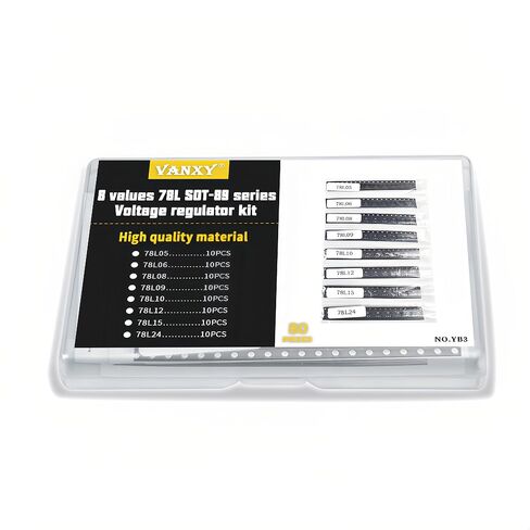 80PCS 8Values 78L05 78L06 78L08 78L09 78L10 78L12 78L15 78L24 SMD Voltage Regulator Transistors Kits in Kuwait