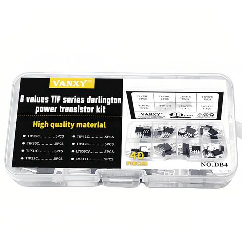 40PCS 8Values TIP29C TIP30C TIP31C TIP32C TIP41C TIP42C L7805CV LM317T Power BJT Bipolar Junction Transistor Kits in Kuwait