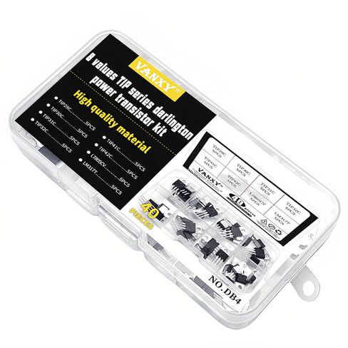 40PCS 8Values TIP29C TIP30C TIP31C TIP32C TIP41C TIP42C L7805CV LM317T Power BJT Bipolar Junction Transistor Kits in Kuwait